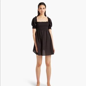 Hill House Athena Nap Dress - Sheer Black Swiss Dot sz M